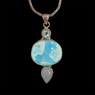 Philippe Goddess Larimar Necklace