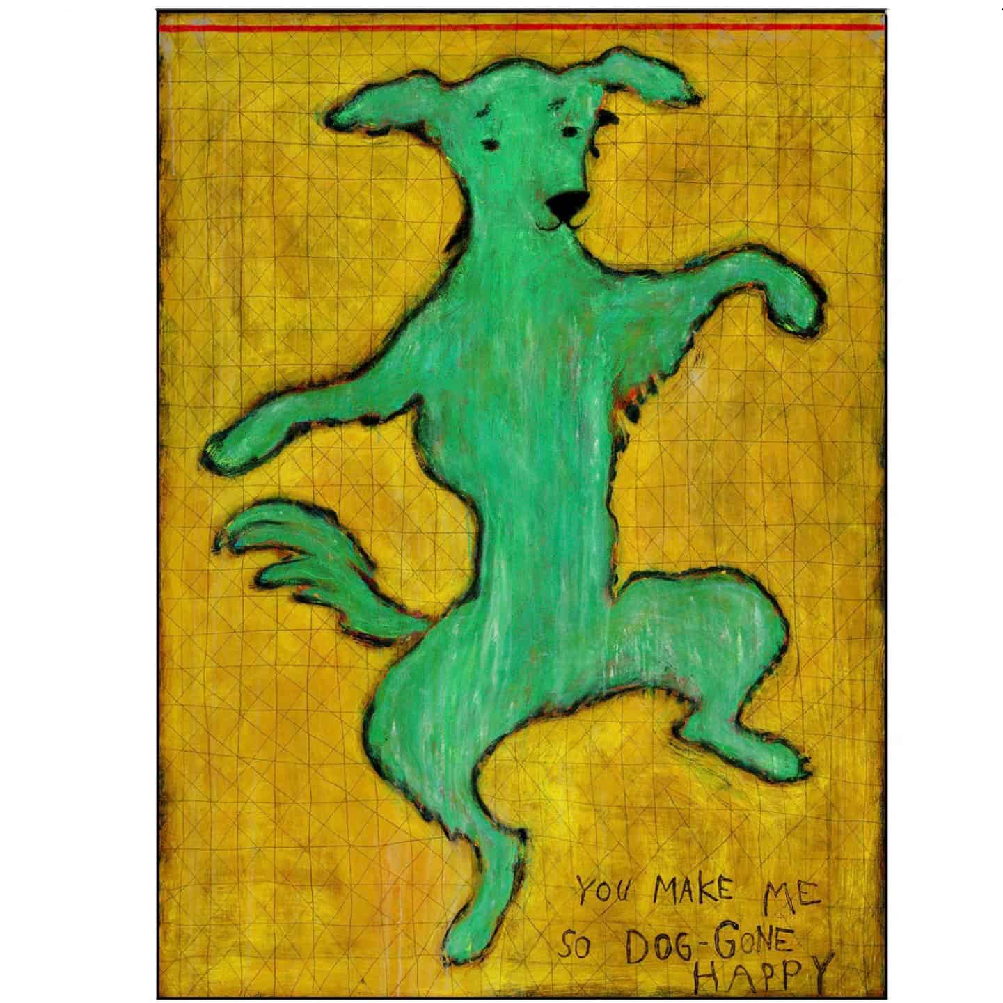 SugarBoo Dancing Dog Art Print