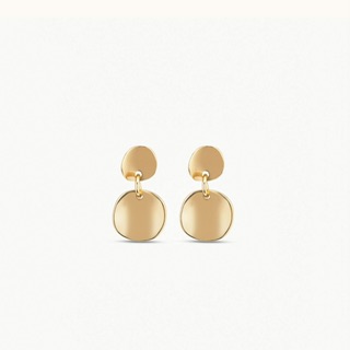 Uno De 50 Circle Drop Earrings (Gold)