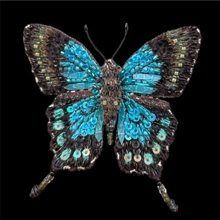 Trovelore Sea Green Swallowtail Embellished Pin