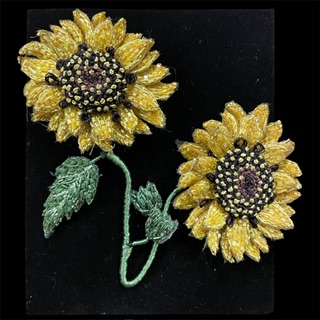 Trovelore Dancing Sunflowers Embellished Pin