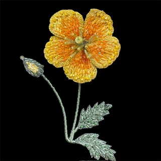 Trovelore California Golden Poppy Embellished Pin